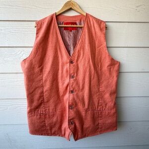 INSERCH Men’s Casual Dress Vest | Size 3XL | Orange | Limited Edition | Style It
